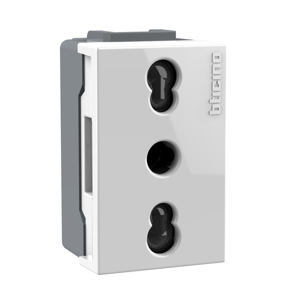 DADO TOMACORRIENTE BIPASO 1 MOD BLANCO 2P+T 16A 250V MODUS4 AH2180EB