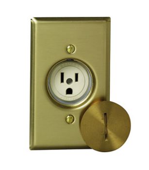 CAJA TOMACORRIENTE PISO EMPOTRABLE 1 MOD C/TAPA BRONCE 5250
