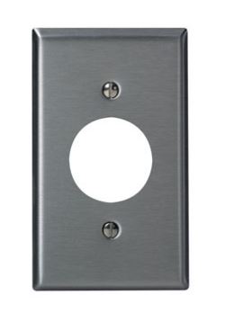 PLACA ACERO INOX SIMPLE P/TOMACORRIENTE COLOR NATURAL 84004-40