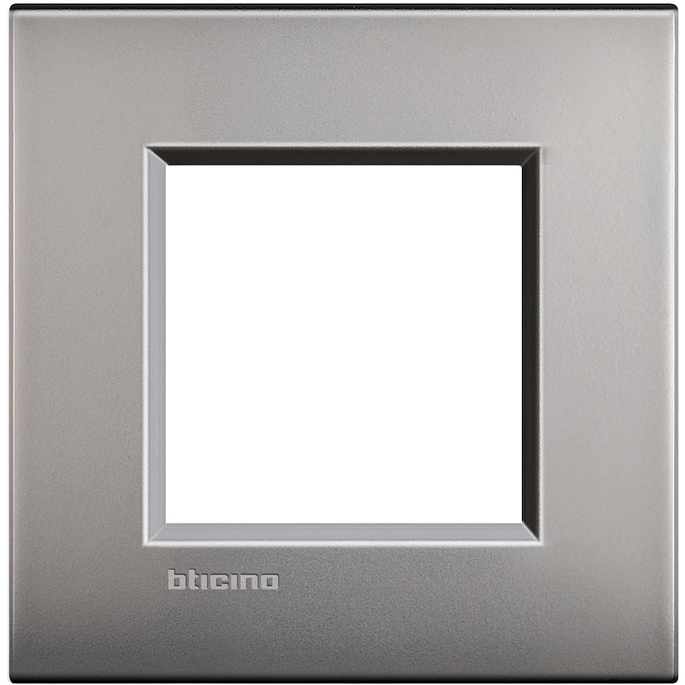 PLACA METAL 2 MOD NIQUEL SATINADO LIVINGLIGHT LNC4802NK
