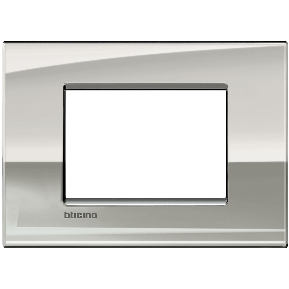 PLACA METAL 3 MOD COLOR PALADIO LIVINGLIGHT LNC4803PL