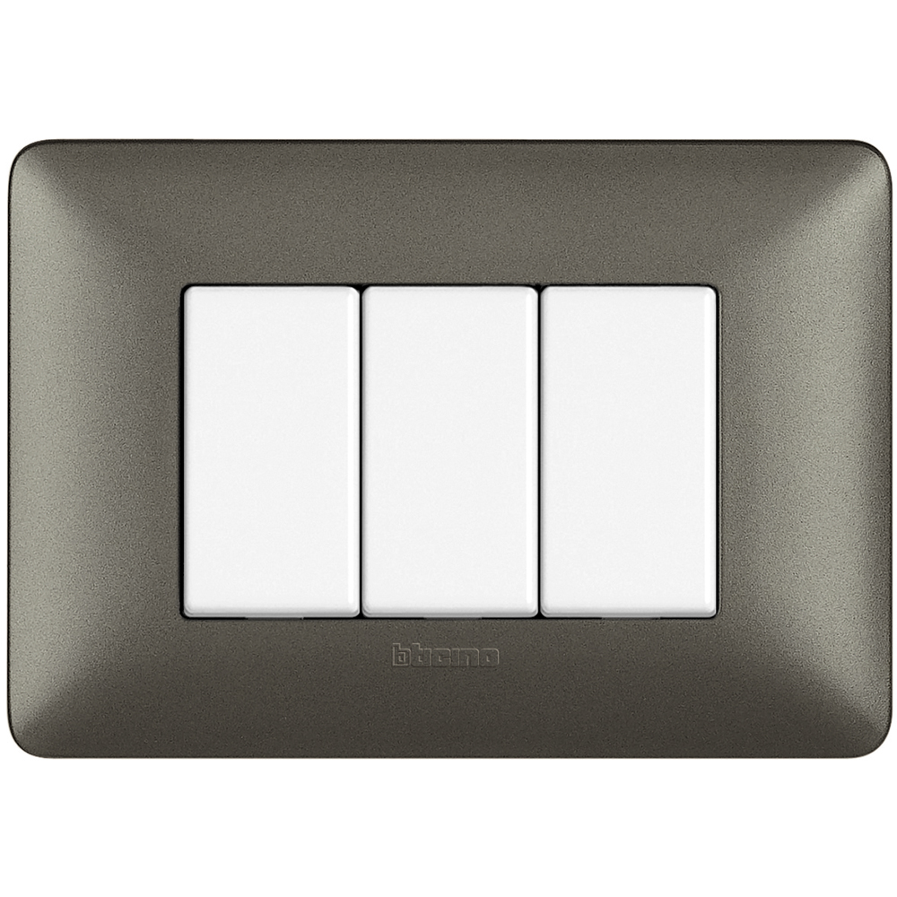 PLACA TECNOPOLIMERO 3 MOD COLOR ACERO MATIX AM4803MIR