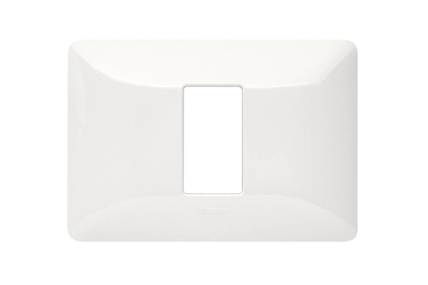 PLACA TECNOPOLIMERO 1 MOD COLOR MARFIL C/SOP MATIX AM503S/1AV