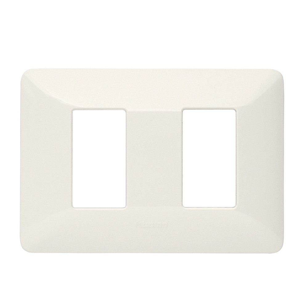 PLACA TECNOPOLIMERO 2 MOD COLOR MARFIL C/SOP MATIX AM503S/2AV