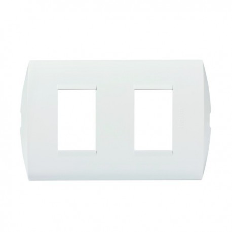 PLACA TECNOPOLIMERO 2 MOD COLOR BLANCO C/SOP MODUS STYLE AE5S2EB