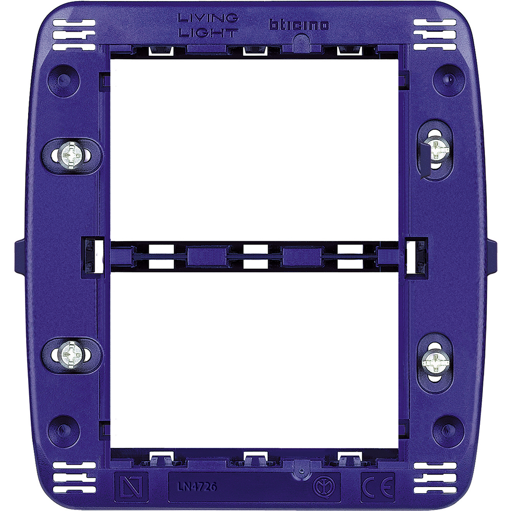 SOPORTE INTERRUP/TOMADA RESINA 3+3 MOD HORIZ LIVINGLIGHT LN4726