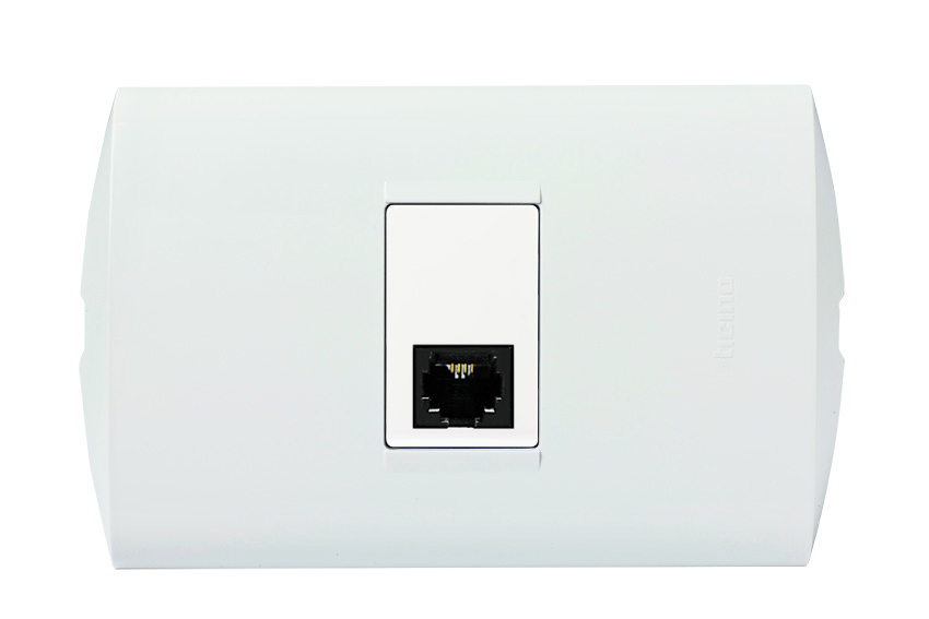 TOMA RJ45 CAT6 1 MOD BLANCO PLACA BLANCA MODUS STYLE AE2179C6EB