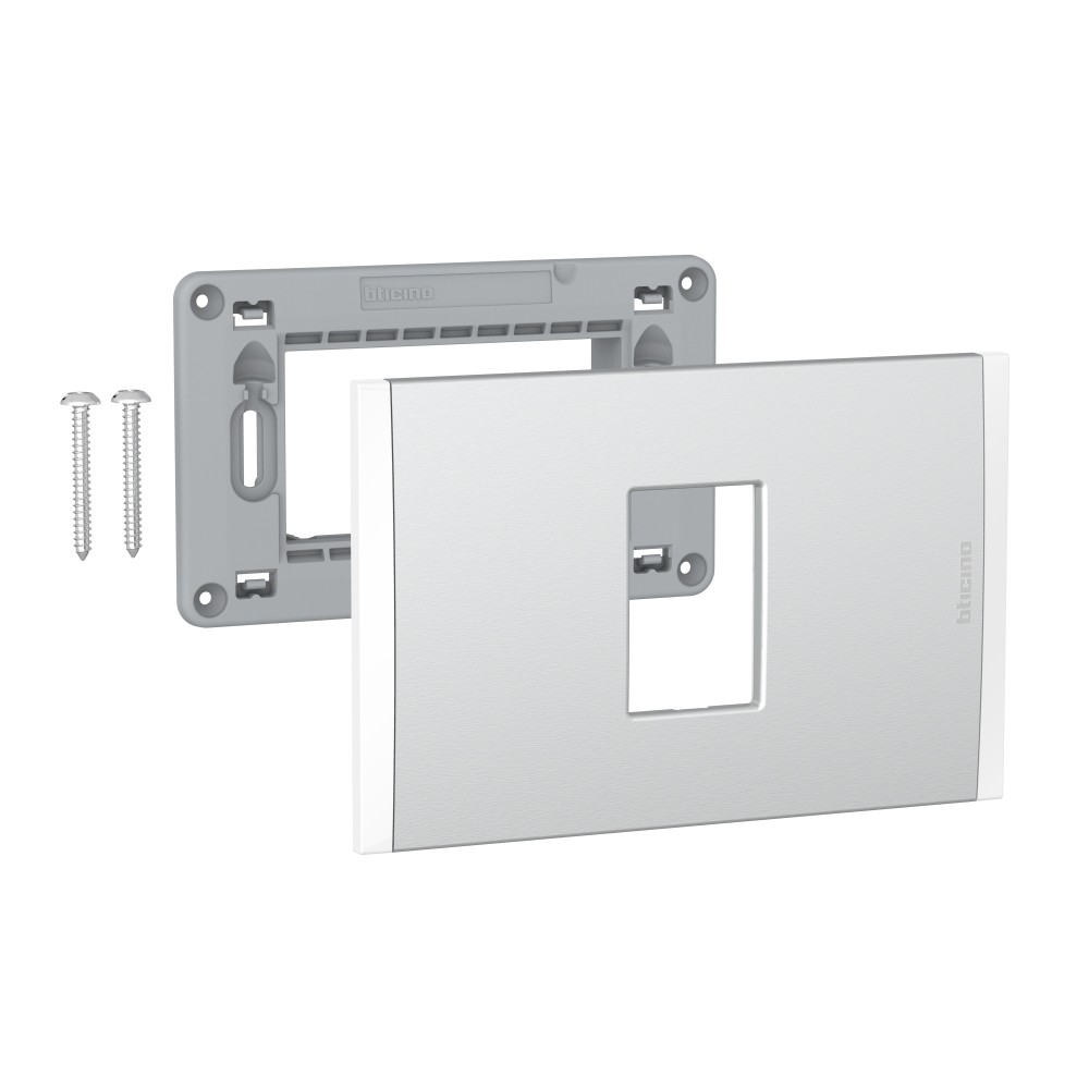 PLACA TECNOPOLIMERO 1 MOD ALUM NATURAL C/SOP MODUS4 AH5S1MN