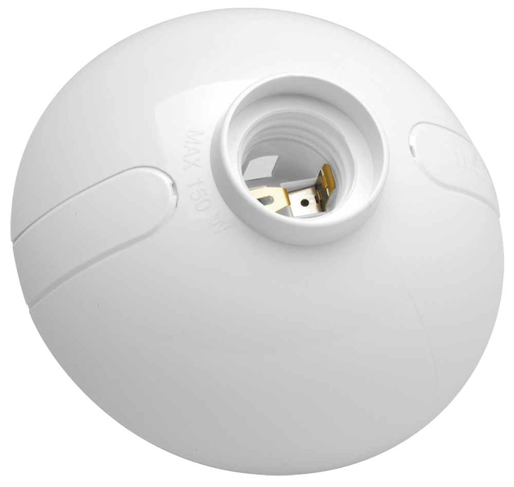 WALL SOCKET OVAL BLANCO ROSCA E27 P21B