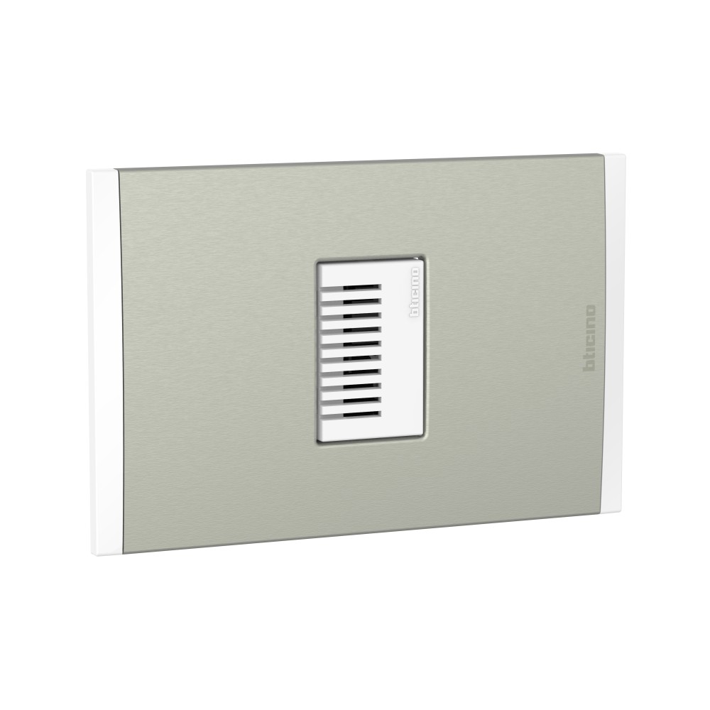 ZUMBADOR 230VAC BLANCO C/PLACA ALUM CHAMPAGNE MODUS4 AH2149EBMC