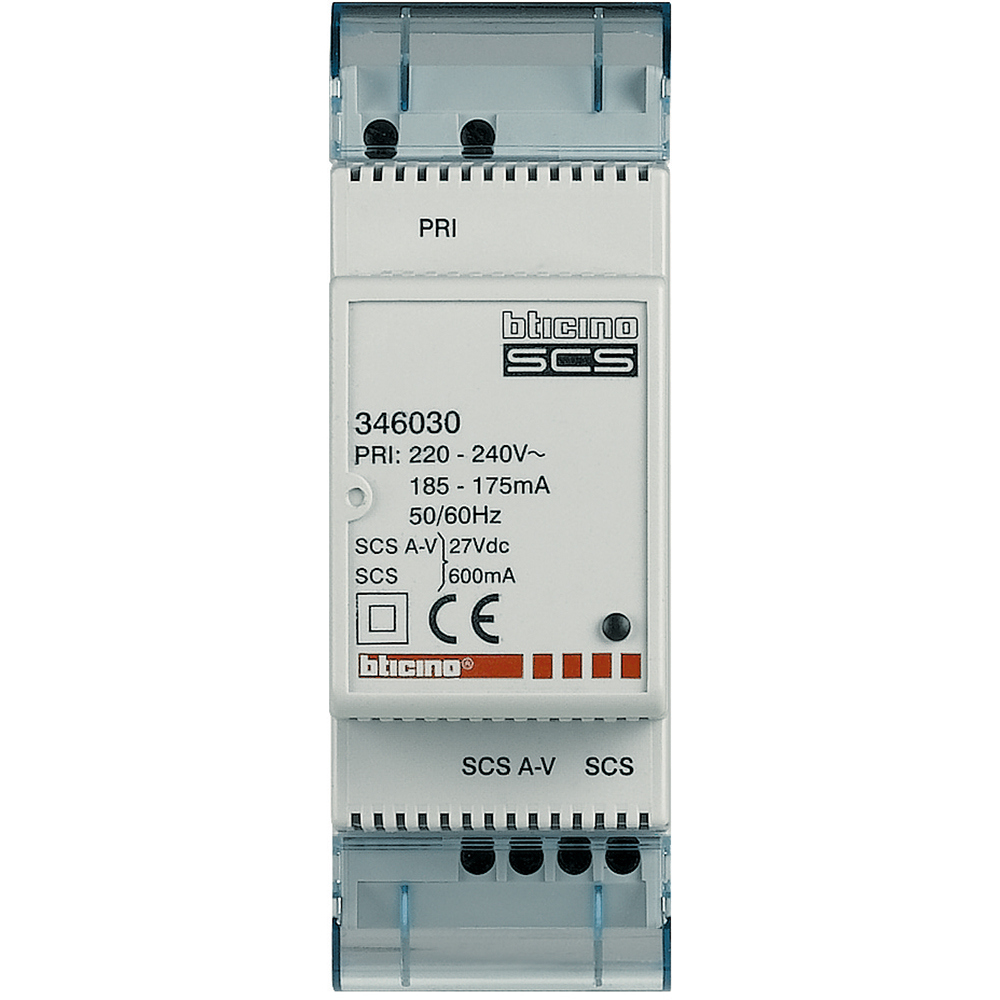 FUENTE ALIMENTACION COMPACTA 220-240VAC 600MA C/ADAPTADOR VIDEO 2 HILOS 346030