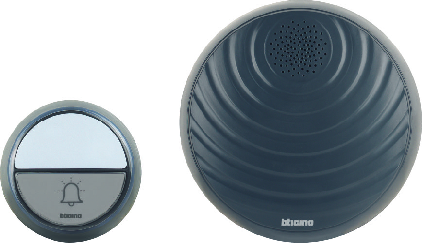 TIMBRE INALAMBRICO REGUL PARED 75DB 15 TONOS PILAS AA NEGRO 393014G