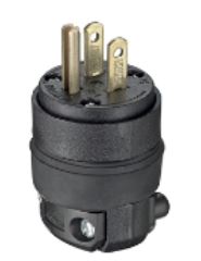 ENCHUFE 2P+T 15A 125V NEGRO BLINDADO 515PR