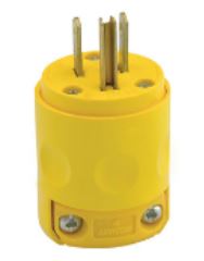 ENCHUFE PVC 2P+T 15A 125V AMARILLO 515PV