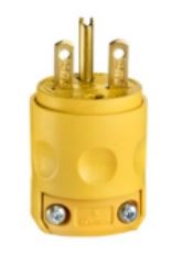 ENCHUFE PVC CHINO 2P+T 15A 250V AMARILLO 615PV