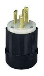 ENCHUFE 2P+T 30A 250V BLANCO/NEGRO C/SEGURO 2621