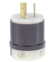 ENCHUFE 2P+T 15A 250V BLANCO/NEGRO C/SEGURO 4570-C