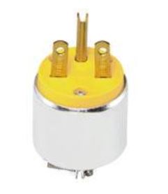 ENCHUFE CHINO 2P+T 15A 250V AMARILLO BLINDADO 615PA