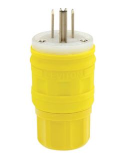 ENCHUFE 2P+T 15A 125V AMARILLO PRUEBA DE AGUA WETGUARD 14W47