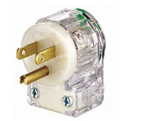 ENCHUFE 2P+T 15A 125V GRADO HOSPITAL TRANSPARENTE 8215-CAT