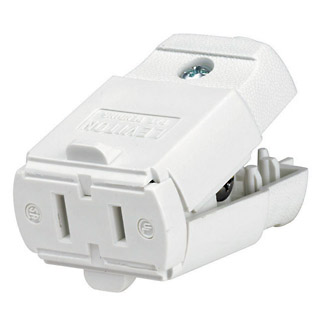 TOMACORRIENTE AEREO 2 PATAS 2P 15A 125V BLANCO POLARIZADO 102WP