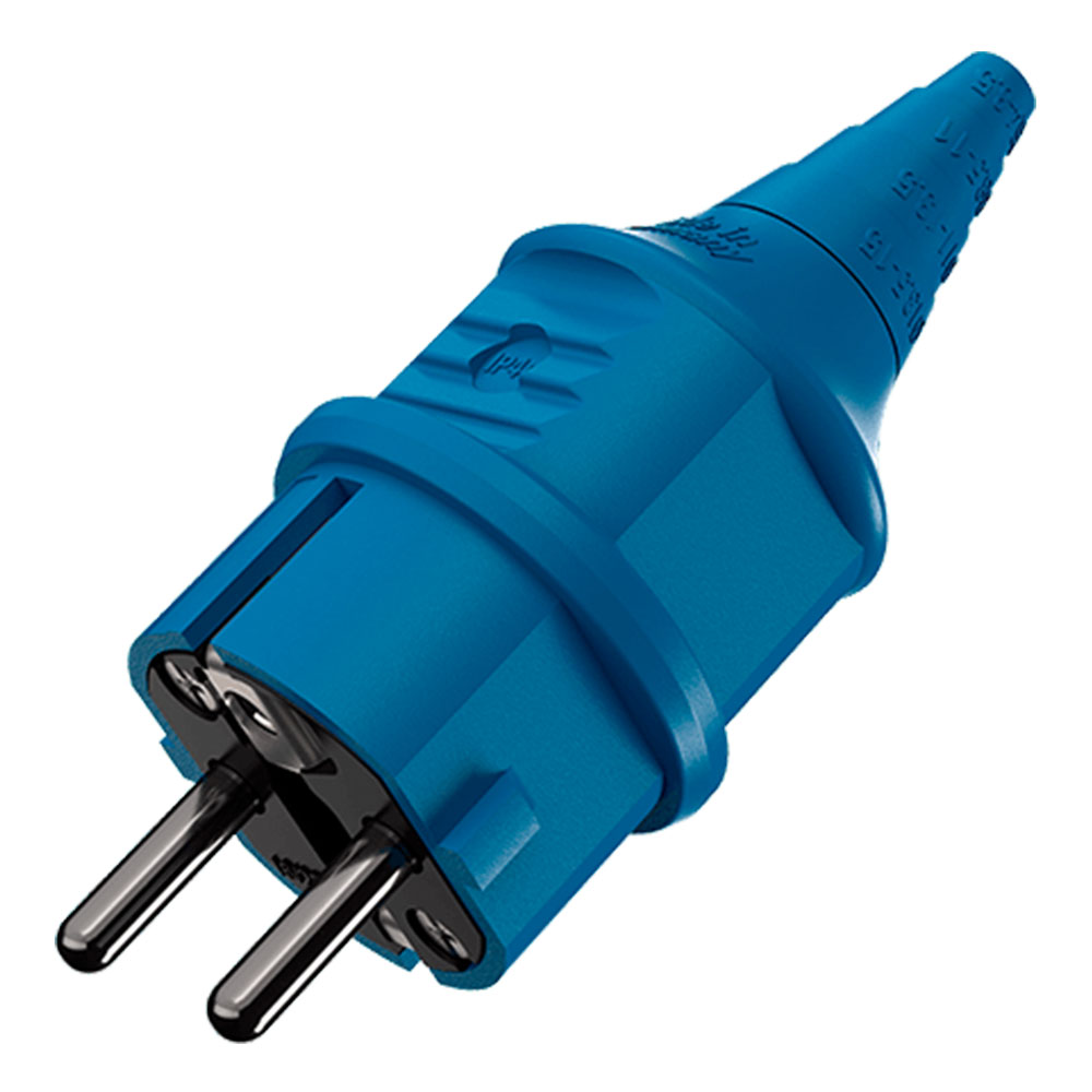 ENCHUFE SCHUKO COLOR AZUL 16AMP 2P+T 250V IP44 10838
