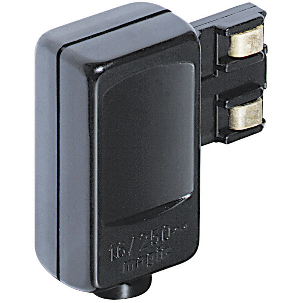 ENCHUFE PLANO ESPIGA NEGRO 2P+T 230V 16A 2300NN