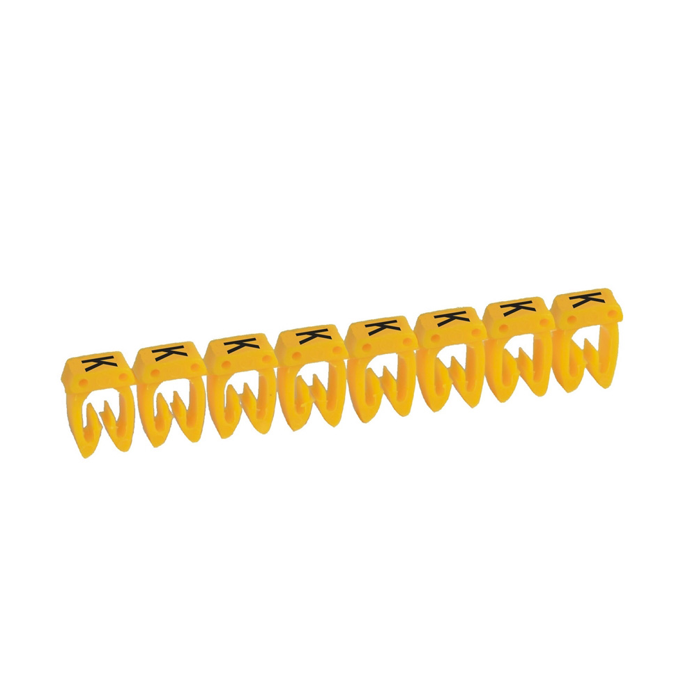 MARCADOR P/CABLE 0.15-0.5MM2 LETRA K AMARILLO CAB3 038120