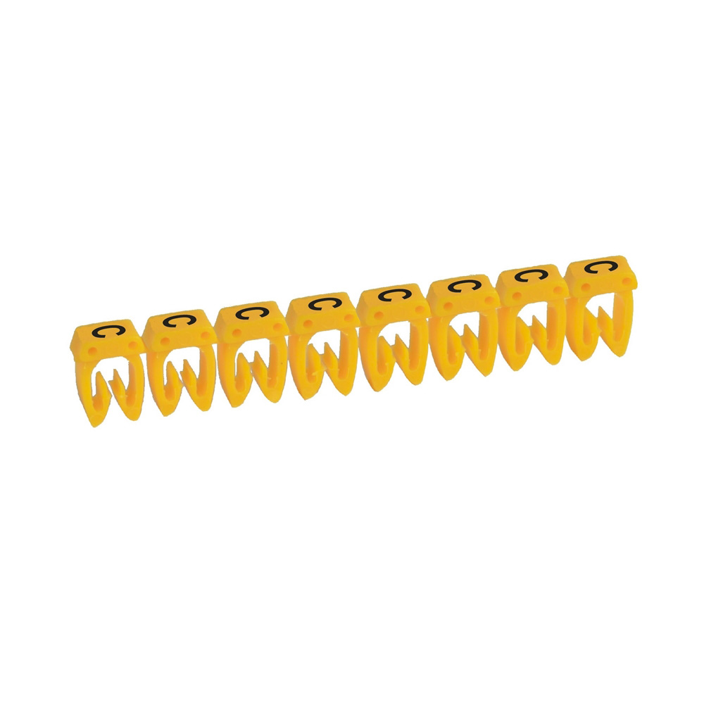 MARCADOR P/CABLE 0.5-1.5MM2 LETRA C AMARILLO CAB3 038302