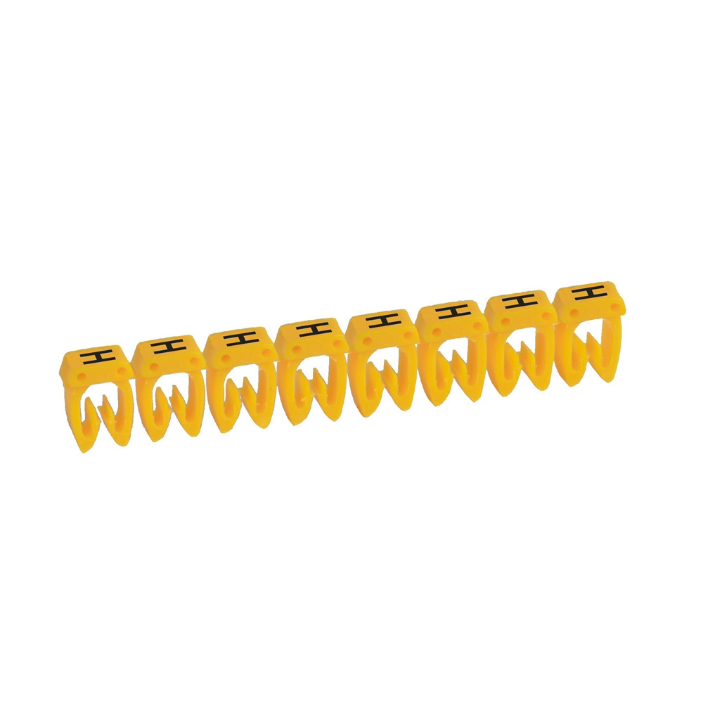 MARCADOR P/CABLE 0.5-1.5MM2 LETRA H AMARILLO CAB3 038307
