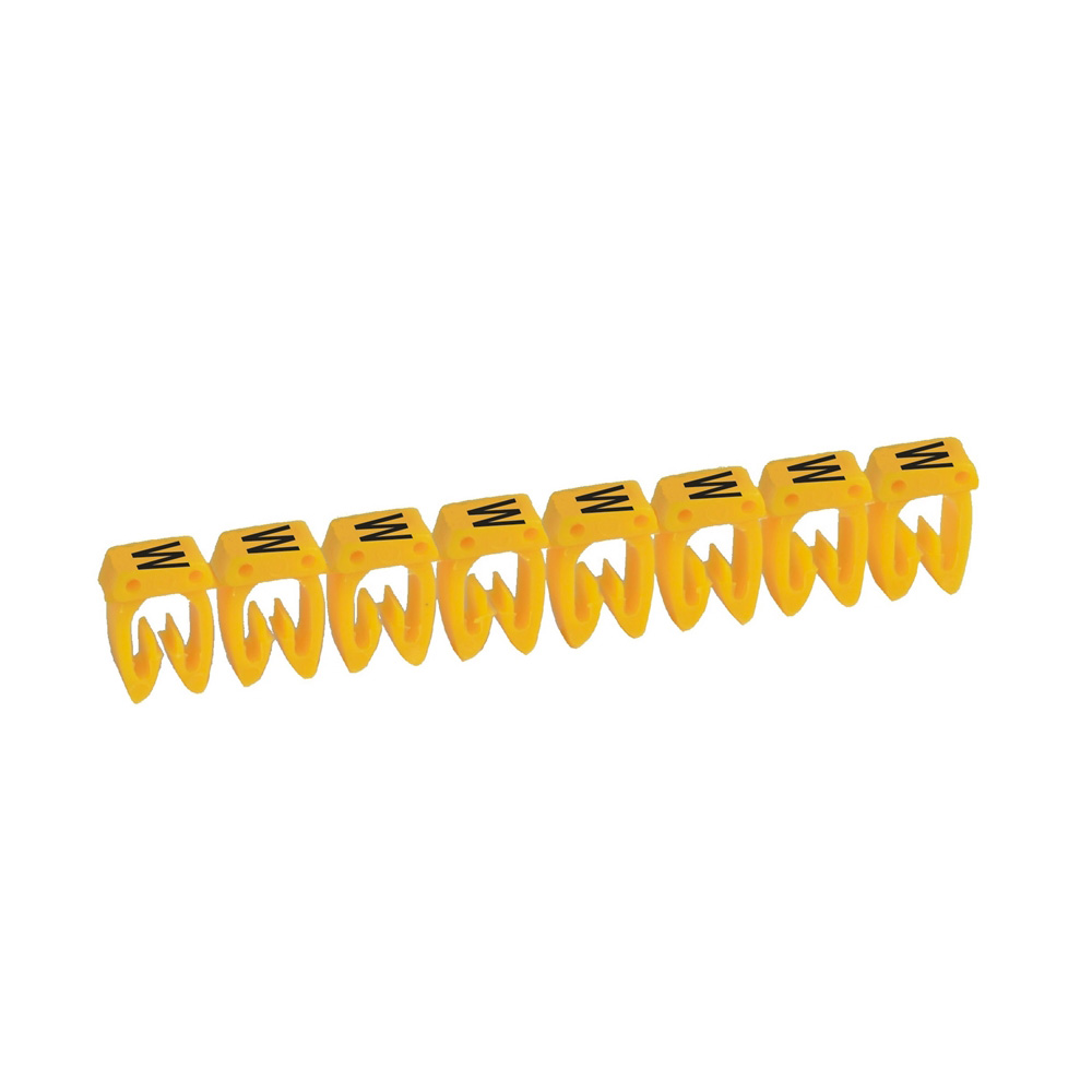 MARCADOR P/CABLE 0.5-1.5MM2 LETRA W AMARILLO CAB3 038322