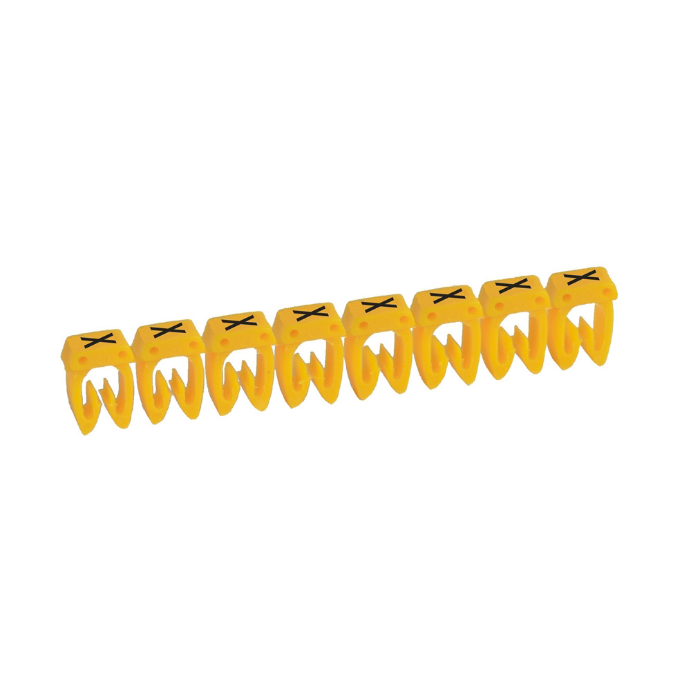 MARCADOR P/CABLE 0.5-1.5MM2 LETRA X AMARILLO CAB3 038323