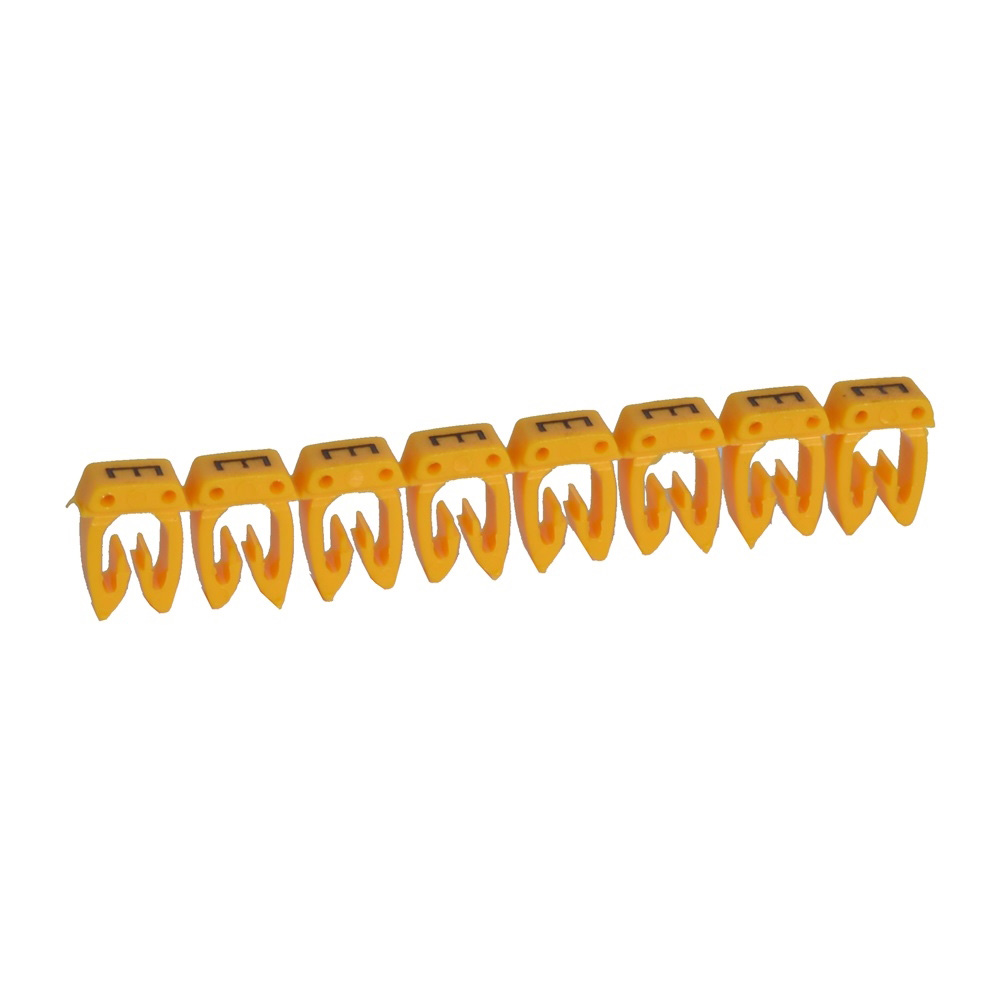 MARCADOR P/CABLE 4-6MM2 LETRA E AMARILLO CAB3 038364