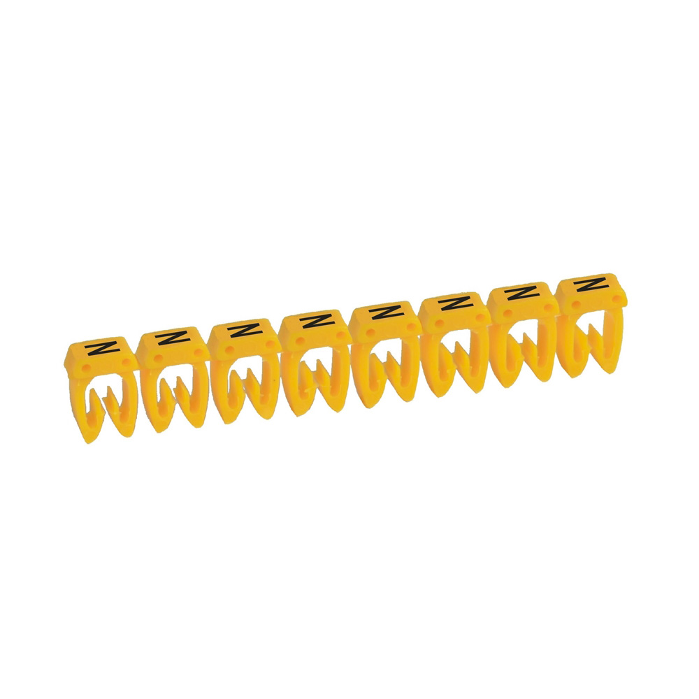 MARCADOR P/CABLE 4-6MM2 LETRA N AMARILLO CAB3 038373
