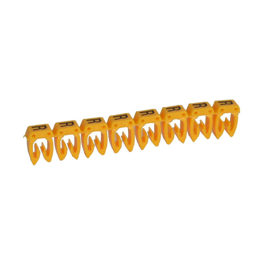 MARCADOR P/CABLE 4-6MM2 LETRA R AMARILLO CAB3 038377