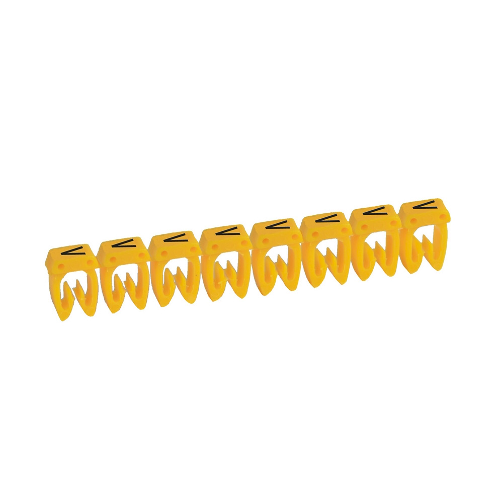 MARCADOR P/CABLE 4-6MM2 LETRA V AMARILLO CAB3 038381
