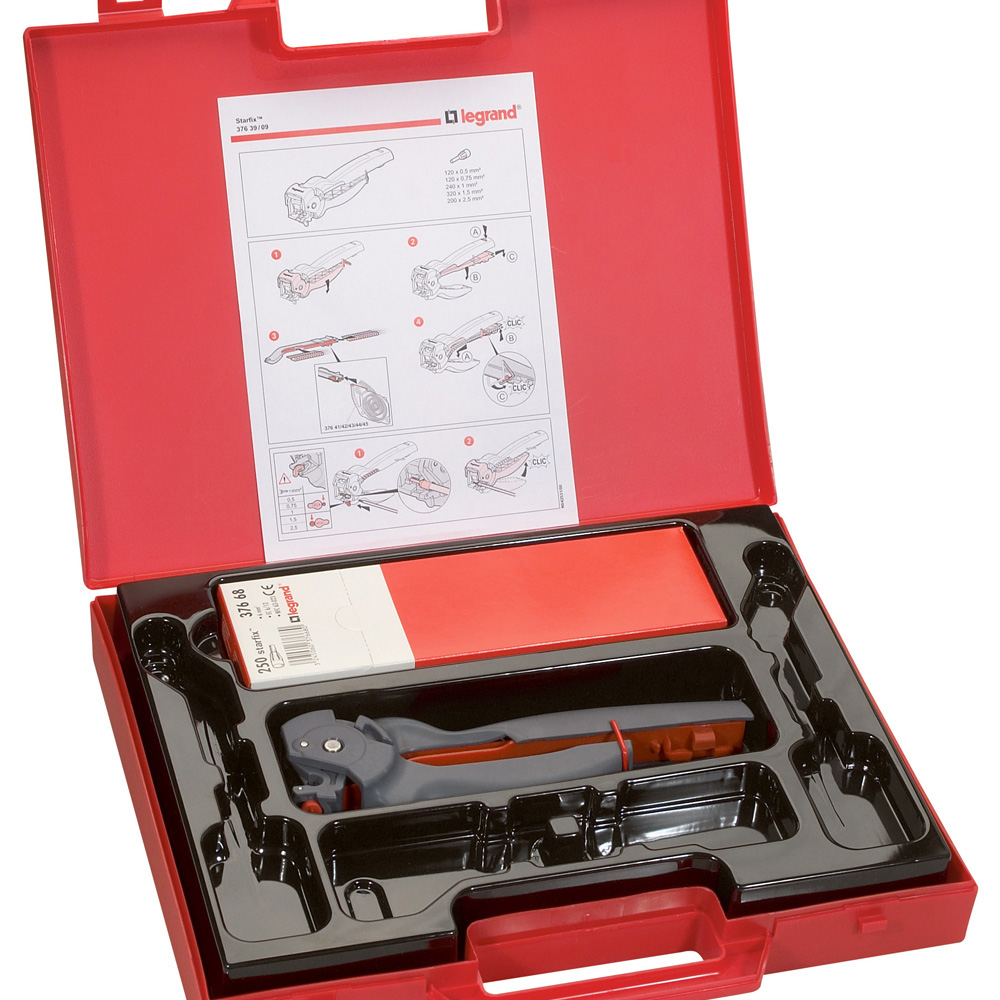 KIT HERRAMIENTAS MALETIN C/PINZA+TERMINALES DIVERSOS STARFIX 037639