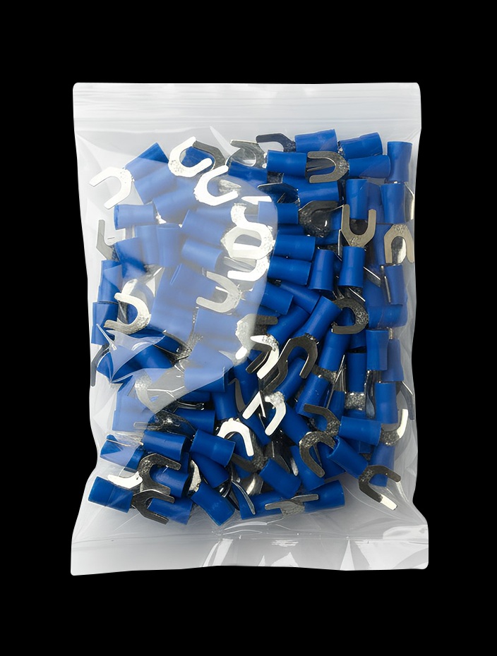 TERMINAL HORQUILLA AISLADO Ø 3/16" 14-16AWG AZUL C/100 UND SVL2-5