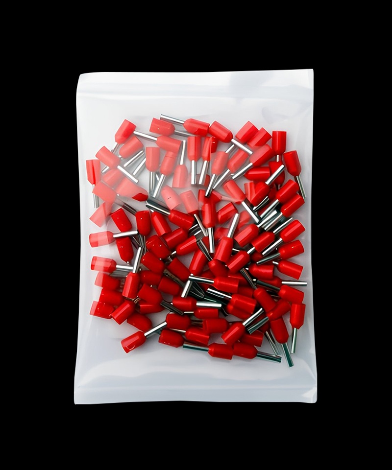 TERMINAL TUBULAR SIMPLE AISLADO 1.5MM2 ROJO C/100 UND E1508