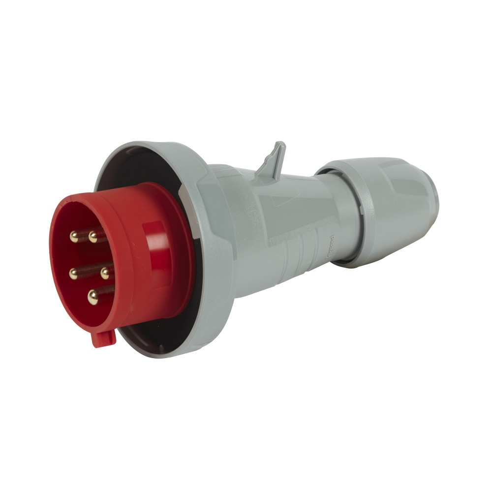 ENCHUFE IND AEREO 3P+N+T 32A 380/415VAC ROJO 6H IP67 555439