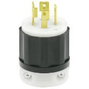 ENCHUFE 3P+T 30A 250V BLANCO/NEGRO C/SEGURO 2721