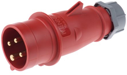 ENCHUFE IND AEREO 3P+T 16A 415V ROJO 6H IP44 252