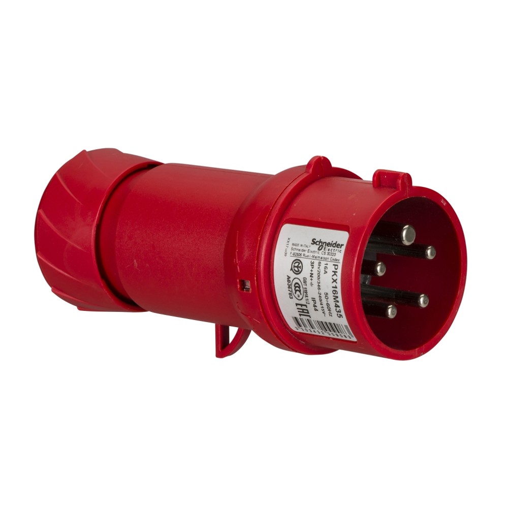 ENCHUFE MOVIL 3 X 16 A+ N + T 380/415 V IP44 ROJO CONEXIÓN RAPIDA PKX16M435