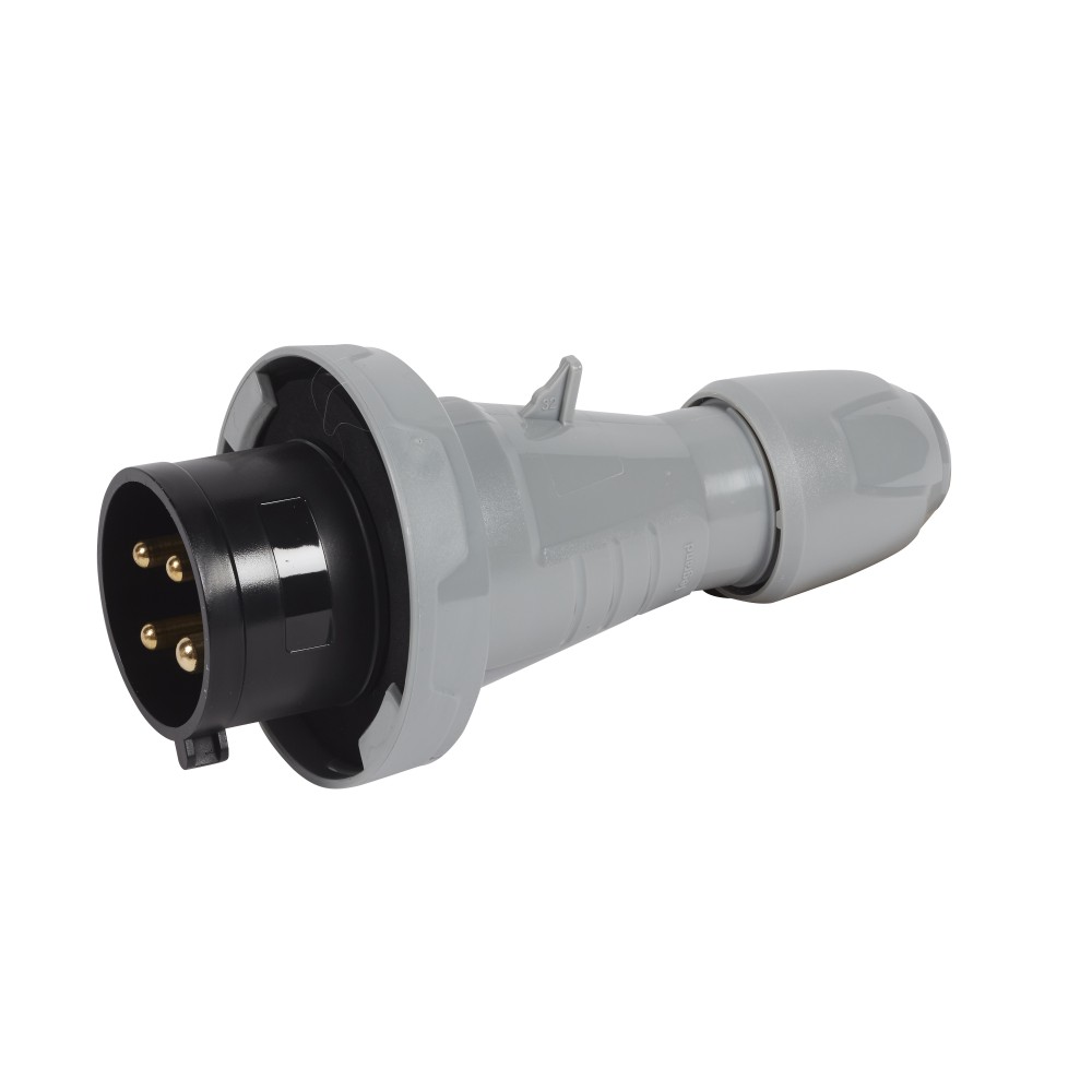 ENCHUFE IND AEREO 3P+T 32A 480/500VAC NEGRO 7H IP67 555442