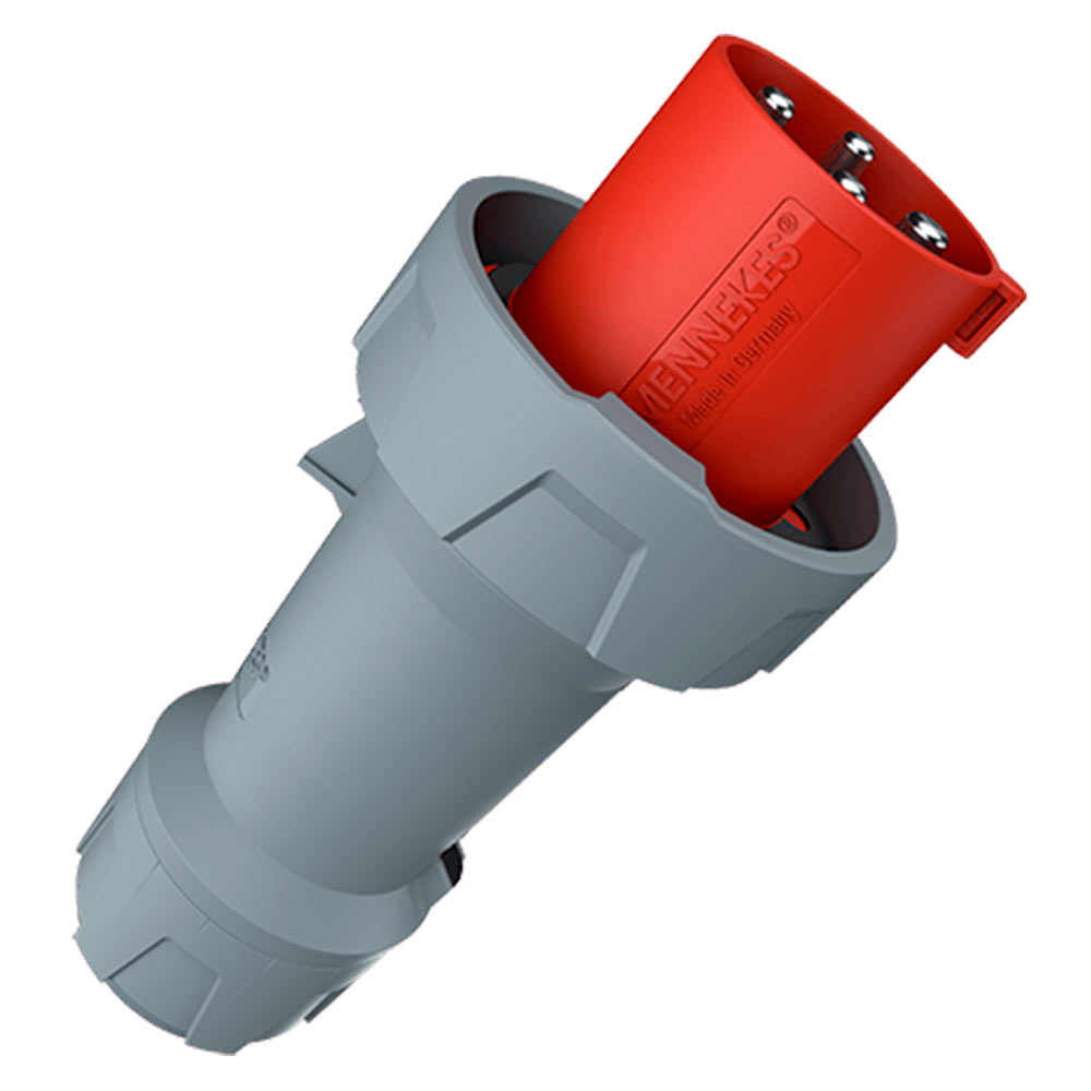 ENCHUFE IND AEREO 3P+T 63A 380/415 VAC IP67 ROJO 6H POWERTOP PLUS 3308