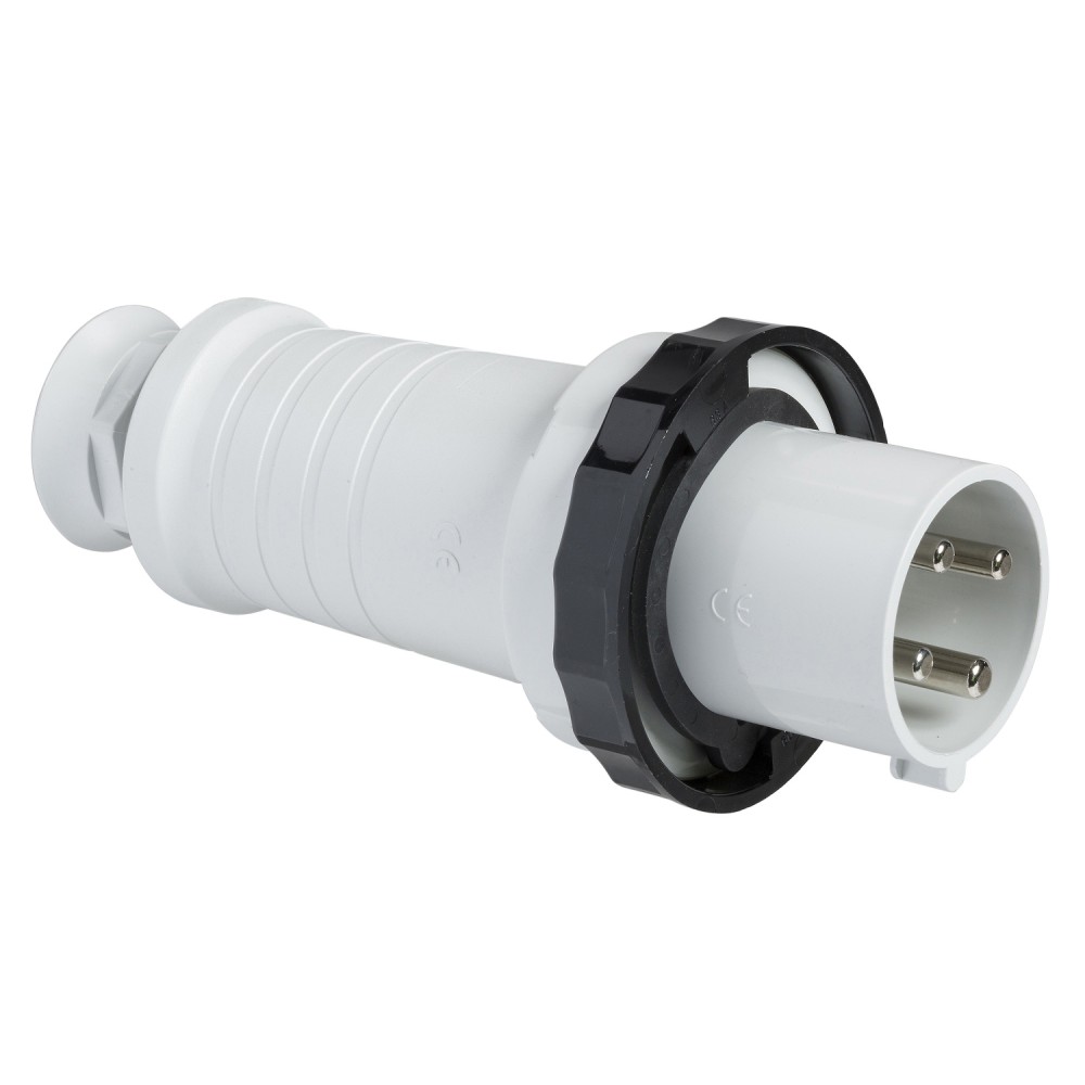 ENCHUFE IND AEREO 3P+T 63A 480/500VAC NEGRO 7H IP67 81385