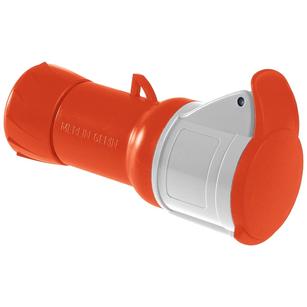 TOMA INDUSTRIAL AEREO 3P+T 32A 380/415VAC ROJO 6H IP44 PKF32M434