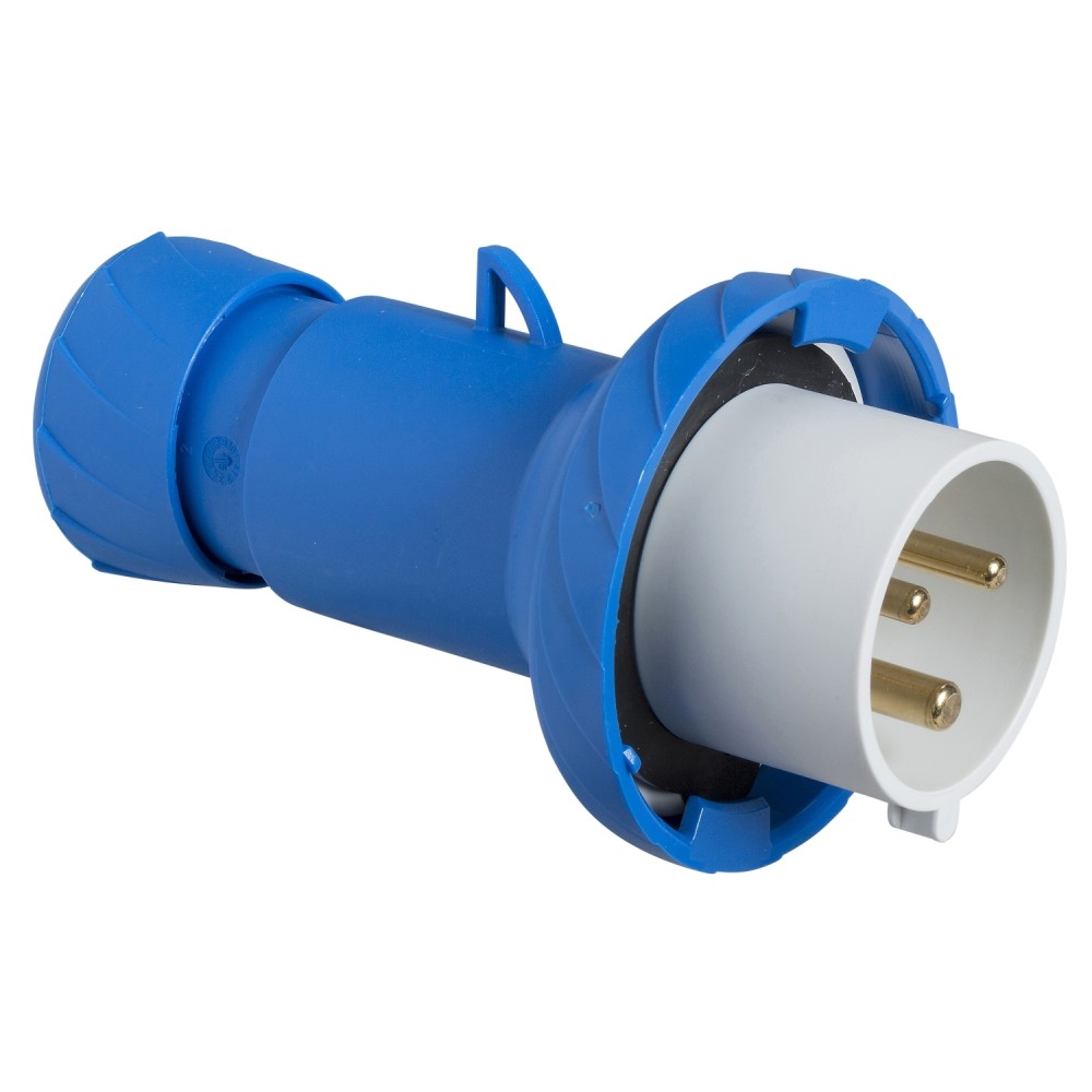 ENCHUFE IND AEREO 2P+T 32A 200/250VAC AZUL 9H IP67 PKE32M723