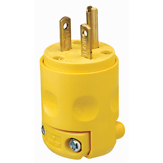 ENCHUFE PVC TUERTO CHINO 2P+T 20A 250V AMARILLO 620PV