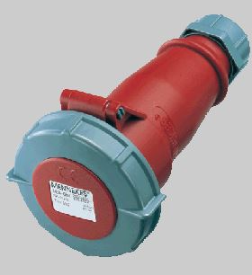 TOMA INDUSTRIAL AEREO 2P+T 32A 230V AZUL 6H IP67 552